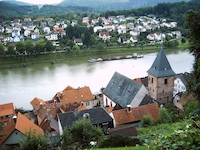 Hirschorn, Blick auf Stadt und Neckar