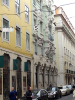 Lissabon - Fassade Geschäftshaus