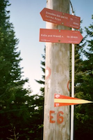 Hinweise am Wanderweg